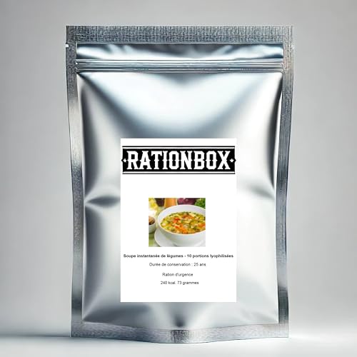 Sopa instantánea de verduras - 10 porciones liofilizadas - Vida útil: 25 años