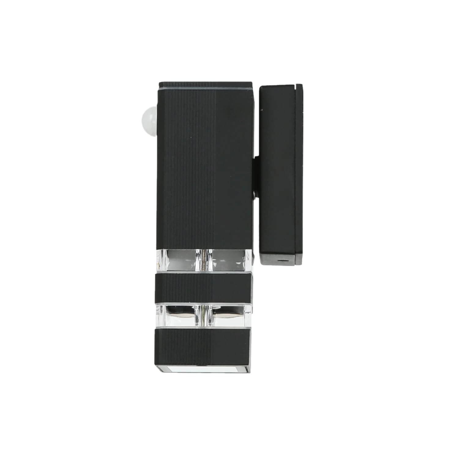 Applique murale d'extérieur avec détecteur de mouvement aluminium plastique anthracite IP54 maison balcon D : 10 cm E27 max 40W capteur moderne lampe d'extérieur jardin RIO