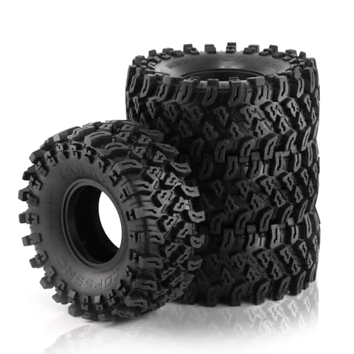 Lifehead 2.2 Inch Rubber Crawler Tires for 1/8 1/10 RC Crawler Car Retrofit Accessories KM5 YK4082 YK4083 Axial SCX10 RBX10 RR10 Traxxas TRX4?136x55mm OD