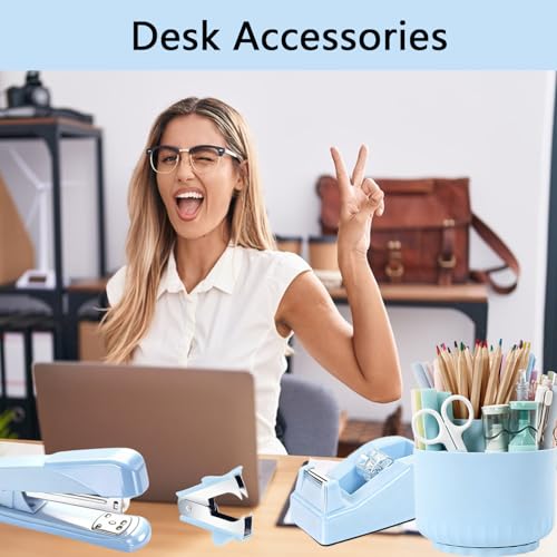 Fournitures de bureau de qualité avec agrafeuse et ciseaux