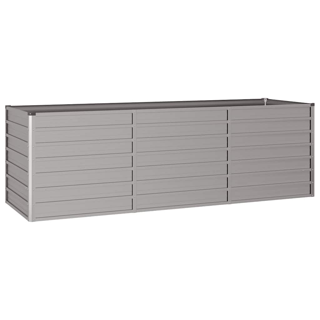 vidaXL Hochbeet, Hochbeet für Garten Balkon Terrasse, Kräuterhochbeet zum Selber Bauen, Gemüsebeet Pflanzkübel aus Metall, Grau Cortenstahl