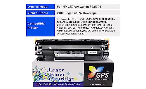 Image of GPS Colour Your Dreams 78A Toner Cartridge Compatible for HP Laserjet M1536, P1560, P1566, 1536dnf , M1536dnf, P1606, P1606dn Printers (78A - 1pcs)