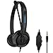 Produktbild RMFC 3,5mm PC Handy Headset mit Mikrofon Noise Cancelling & Lautstärkeregler, 3,5mm Klinke PC Kopfhörer für Smartphone Computer Laptop, Skype, Webinar, Homeoffice, Gaming, e-Learning und Musik
