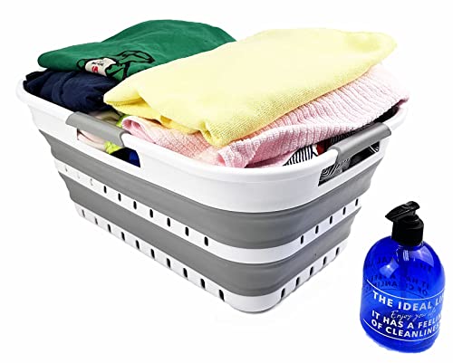 SAMMART 21L Super Mini Collapsible 3 Handled Plastic Basket, Foldable Pop Up Storage Container/Organizer - Image 4