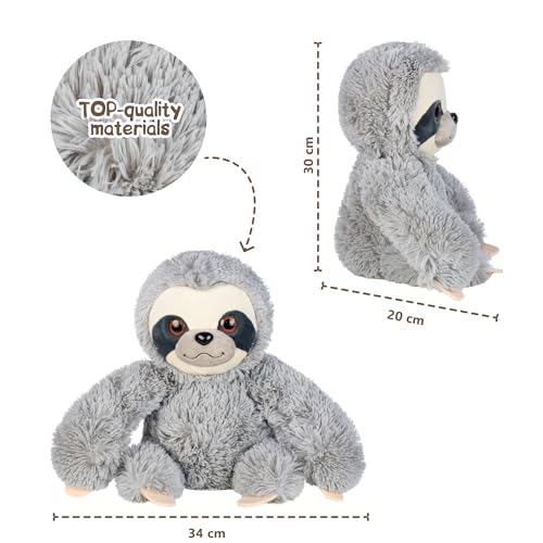 FANCY Faultier Kuscheltier 30 cm Kuschel Faultier Plüsch Sloth Stofftier Plüschtier Süß Plush lustige Geschenk für Kinder und Erwachsene, Mädchen und Jungen