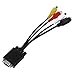 SODIAL VGA adapter to TV S-Video RCA output video cable for PC