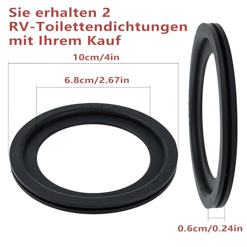 Image of Rv Toilets Seal Replacement 2 Pack,dometic Toilet Seal,385311658 for Dometics 300 /310 /320,Rv Toilet Gasket for Indoor, rv Applications,Tnkcter