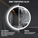 Bathroom Round LED Mirror with Lights 28 Inch LED Vanity Mirror 3-Color Anti-Fog Lighted Bathroom Mirror Wall Mounted Smart Bathroom Mirror with Touch Button Dimmable LED Bathroom Mirror - Image 5