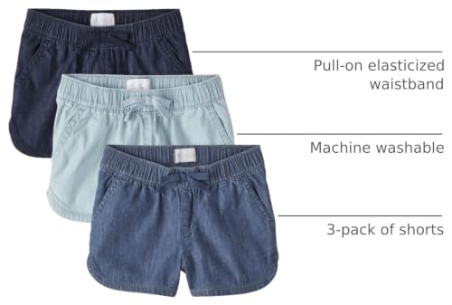 Image of The Children's Place Girls' Denim Pull on Shorts