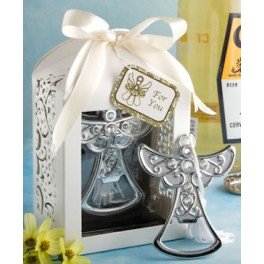Set di 20 apribottiglie angelo di comunione in confezione regalo. Dettagli originali per matrimoni, regali comunioni e souvenir per compleanni dei bambini