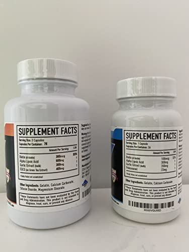 The Official Pagg Stack 4 Hour Body by Tim Ferris, Fat Burning and Muscle Building Support, Green Tea Extract Day Supplements (78 Caps) and Alpha Lipoic Acid Night Supplements (26 Caps)