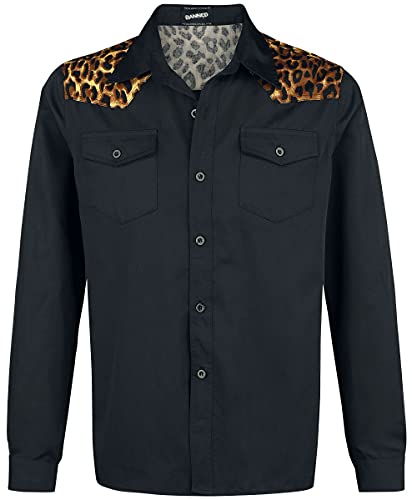 Banned Alternative Leo Panel Hombre Manga Larga Negro-Leopardo XXL Cover