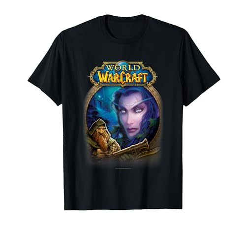 World of Warcraft Epic Tyrande Whisperwind Big Chest Poster T-Shirt, Homme, Noir, XL