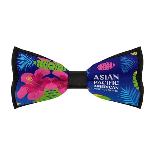 Jyyau Asian American And Pacific Islander Heritage Month Bow Tie Adjustable Necktie For Men Business Fashion Pre-tied Tie Neckwear Novelty Accessory For Weddings Party Festival