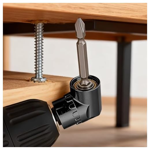 105 Degree Right Angle Drill Adapter, Hex Shank Angle Drill Attachment, Power Screwdriver Corner Driver Tool, Quick Change Drill Bit Extension for Tight Narrow Space Repair Use, Black