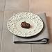 MotiveTech Miniature Dish Plates Details Miniature Dinner Plate Alloy Construction Textured Dollhouse Dish for Dioramas, Craft Projects, Beige, 37-4mm