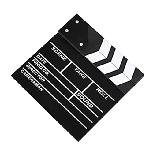 Sonew Tablero de Aplausos de Película de 20x20cm de Madera de Borrado en Seco para Cineastas, Directores y Fotografía