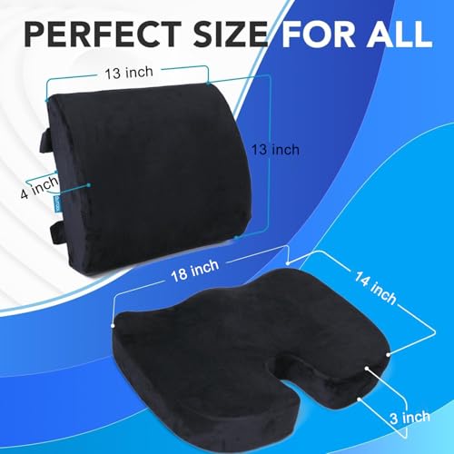 Qutool XYTZ-A01/BLACK Orthopedic Memory Foam Seat Cushion And Lumbar Support thumb #3
