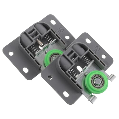 Toddmomy Rodillos para Puertas Corredizas de Armario 2 Piezas, Tamaño Mediano Ranura 39 Mm, Rueda de Leva Metálica, Repuesto para Rieles de Puertas Correderas, Instalación Rápida y Uso