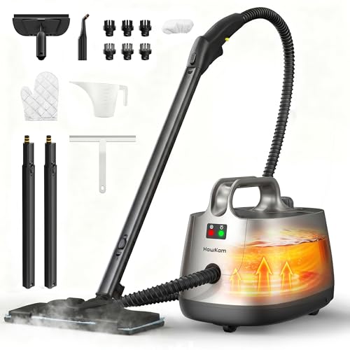 Image of Steam Cleaner for Home, 293F 58 PSI Powerful Multipurpose Handheld Steam Mop, 21 Attachments, 50Oz Capacity, Heavy Duty Steamer for Carpets, Floors, Cars, Tiles, Crack Cleaning, Turquoise