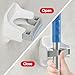 reliahom 3 Pack Broom Holder Wall Mount Mop Grippers No Drilling Self Adhesive Anti-Slip Mop Handle Hanger Dustpan and Broom Organizer Garage Storage Racks-White