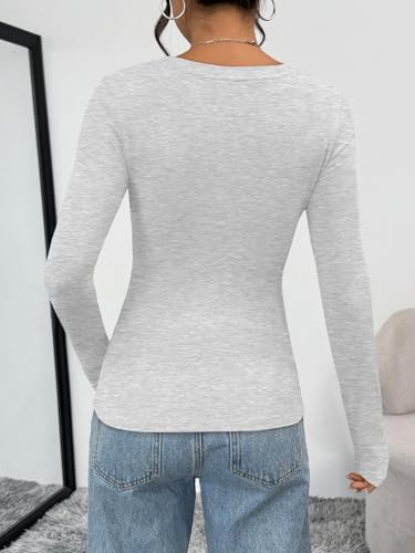 Trendy Queen Womens Long Sleeve T-Shirts Basic Crop Tops 2026 Spring Fashion Outfits Going Out Winter Clothes - Image 5