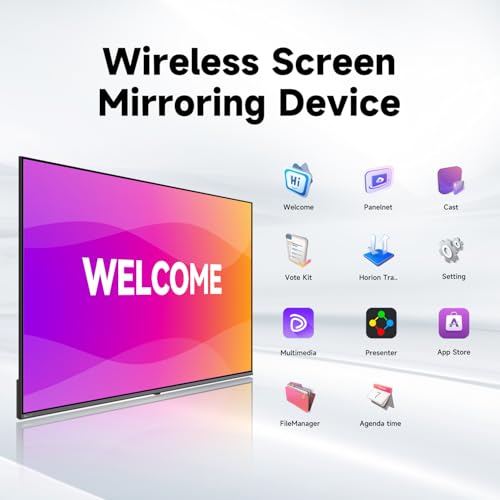 Image of HORION 55 Inch 4K UHD Interactive Display for Conferences, Office, LED Commercial TV, Use for Commercial Signage Display, 260 nit, HDMI, USB, Wi-Fi, Speakers