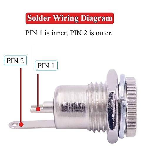 10PCS 5.5 x 2.1mm DC-099 Conector de alimentación DC hembra miniatura 5