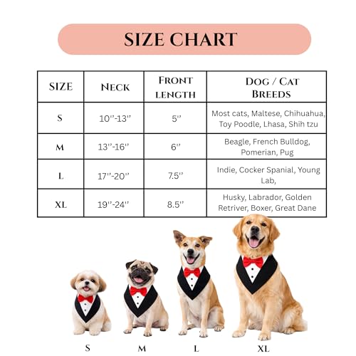 Dog-O-Bow Tuxedo Bandana for Dogs | Premium, Soft & Comfortable Accessory (Extra Large)