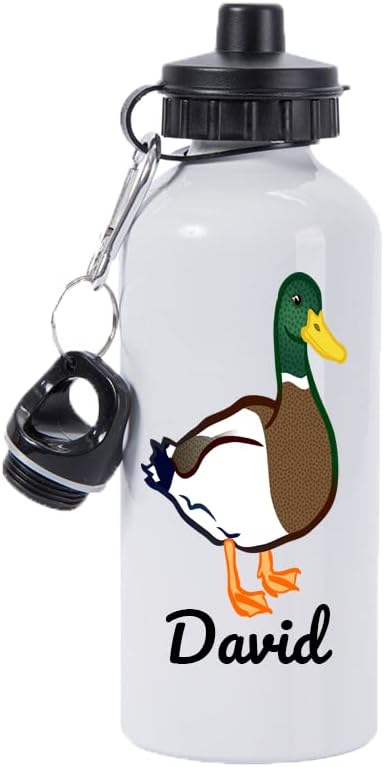 Personalised Alpaca White Water Bottle 600ml Back to School Gift for Kids