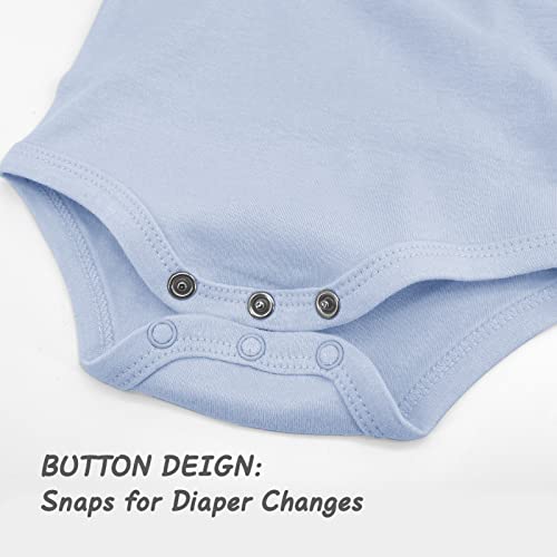 Jimonda Baby Boy Girl Collared Bodysuit,Polo Short Sleeve Romper, Pure Color Baby Clothes,Organic Cotton …4