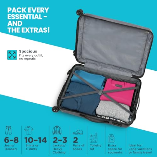 Image of Kamiliant by American Tourister Large Harrier Edge 8W 78 Cms Check-in (PP) Hard Sided 8 Wheels Spinner Luggage /Suitcase /Trolley Bag (Iron Grey) (Double Wheel)