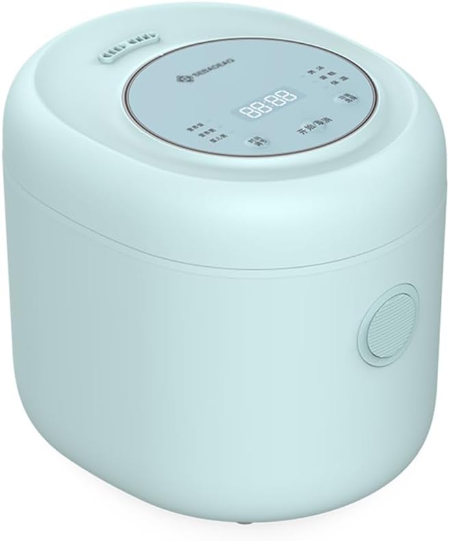 Mini Rice Cooker Steamer with Removable Nonstick Pot, Keep Warm Function & Recipe Guide, for Soups, Stews, Grains & Oatmeal - Aqua,Green