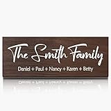 Personalized Family Name Wood Sign - Custom Last Name Plaque, New Family Established Sign, Family Tr