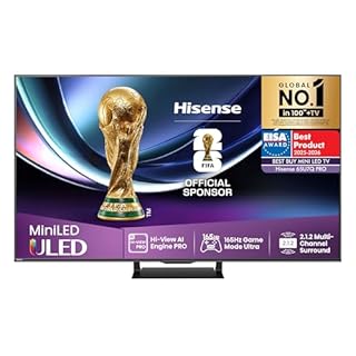 Hisense 65U7Q Pro Fernseher 65 Zoll, 4K Mini LED, Smart TV, Hi-View AI Engine Pro, 165Hz Game Mode Ultra, FreeSync Premium Pro, 2.1.2 ch. Surround Sound, Dolby Vision IQ Atmos, Sprachsteuerung [2025]