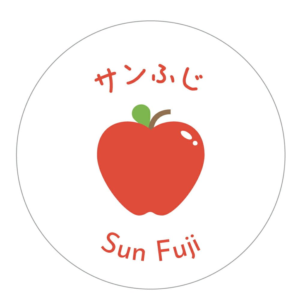Amazon.co.jp: サンふじ シール（apple-091） 丸形30ミリ-240枚 りんご