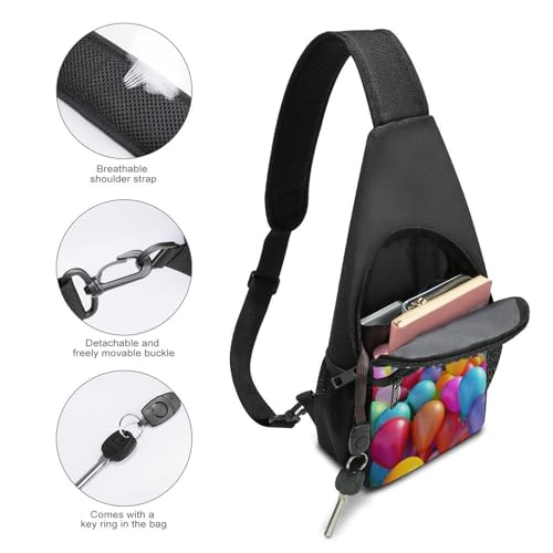 Mochila bandolera Colorful Balloons para deporte y senderismo miniatura 4