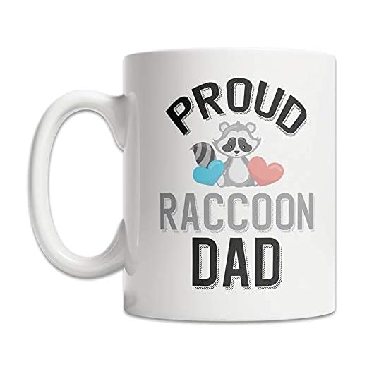 Stolt tvättbjörn pappa mugg – söt tvättbjörnsmugg – husdjur tvättbjörn mugg – tvättbjörn familj kaffemugg – tvättbjörnsälskare presentidé – tvättbjörnsägare mugg