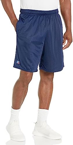 Russell Athletic Men's Mesh Short with Pockets, Navy, XX-Large