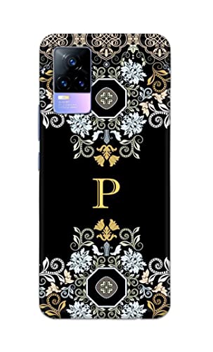 Image of Printed Hard Back Cover Case for Vivo Y73 | Vivo V21e 4G Back Cover (Alphabet P) -1803