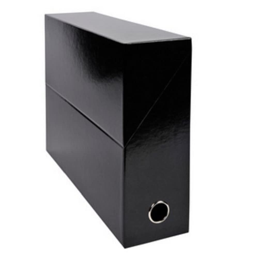 Exacompta - Ref. 89921E - Set of 5 Iderama Filing Box - 90mm Spine - Black