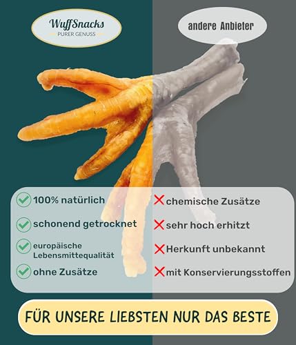 Getrocknete Hühnerfüße für Hunde 1 kg 100% Natürlich