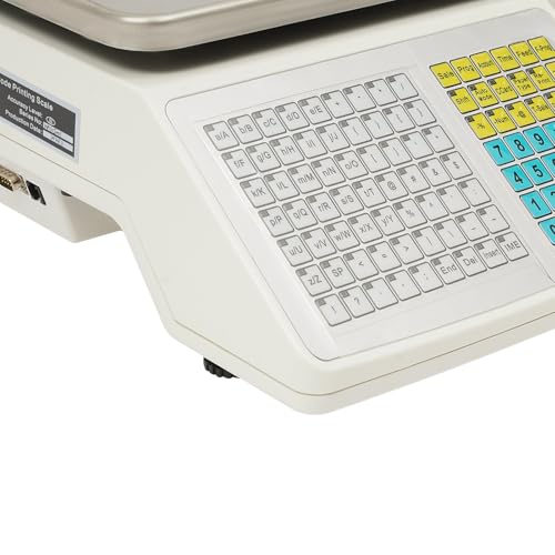 Báscula digital comercial con teclado y pantalla doble miniatura 5