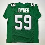Facsimile Autographed Seth Joyner Philadelphia Kelly Green Reprint Laser Auto Football Jersey Size Men's XL