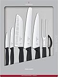 Victorinox, set da cucina Swiss Classic da 7 pezzi, con coltelli da cucina, in confezione regalo, nero