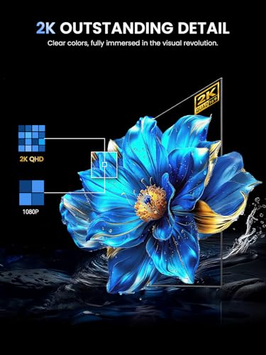 UPERFECT 24.5 Zoll 2K 165Hz QLED Portable Monitor, QHD 500 Nits 125% sRGB – Ansicht 4