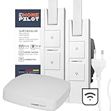 Home Pilot Rollladen Starter-Set Pure smart, 2x RolloTron elektrischer Gurtwickler + Smart Home...