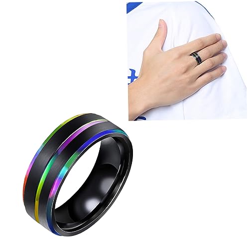 Amosfun 3 Pçs Anéis Masculinos Anéis Masculinos Anéis De Aço Titânio Anel De Titânio Para Homens Rin