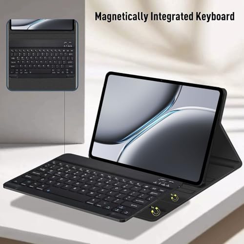 Image of HOM Tri Fold Wireless Bluetooth Keyboard with Detachable Tablet Case Cover for OnePlus Pad 2 Cover 12.1 inch