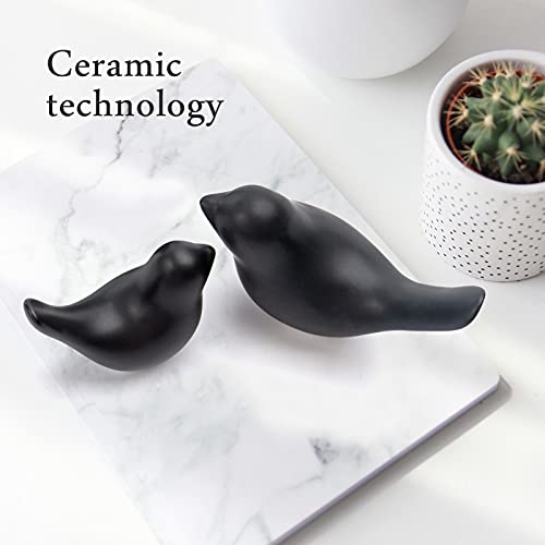 Notakia Small Animal Statues Home Decor Modern Style Birds Decorative Ornaments For Living Room, Bedroom, Office Desktop, Cabinets (Black 2Pcs) #TOP7